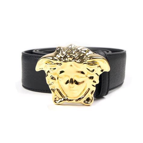 versace black lion belt|Versace medusa belt all black.